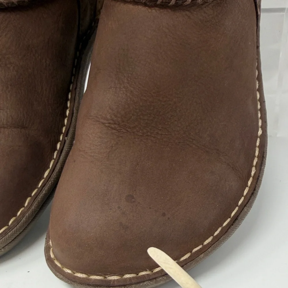 UGG Cantina goober chocolate brown Shearling Lace-Up Tall Boots size 7